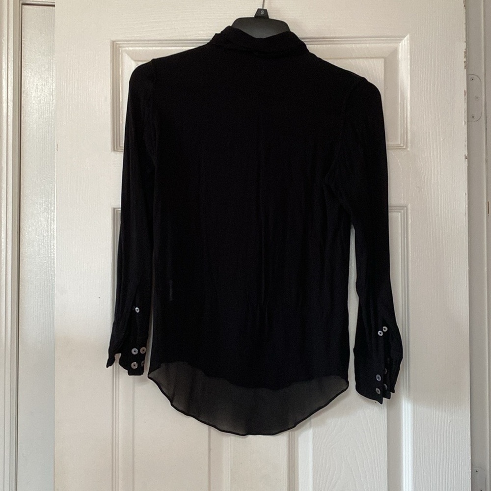 ACNE Gothic Goth Neck Tie Sheer Button Up Down Blouse
Detachable tie - Picture 5 of 14